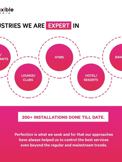 We are experts across a range of industries. With over 200 installations, we have deep experience in providing custom AV solutions for cafes, restaurants, gyms, lounges, clubs, hotels, and banquet halls.