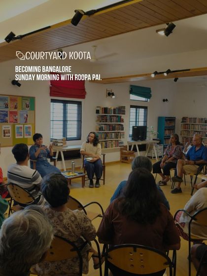 An intimate Sunday morning session with author Roopa Pai discussing her book "Becoming Bangalore." These gatherings offer a relaxed environment for deep dives into local history and culture.