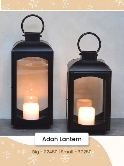 The Adah Lantern is a classic black lantern that adds a touch of warmth and simplicity to any room in your home.