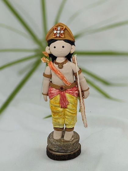 My humble attempt to create Maryada Purushottam, Lord Ram. This hand-sculpted figurine is made with reverence, capturing his calm and righteous presence. Jai Shri Ram!