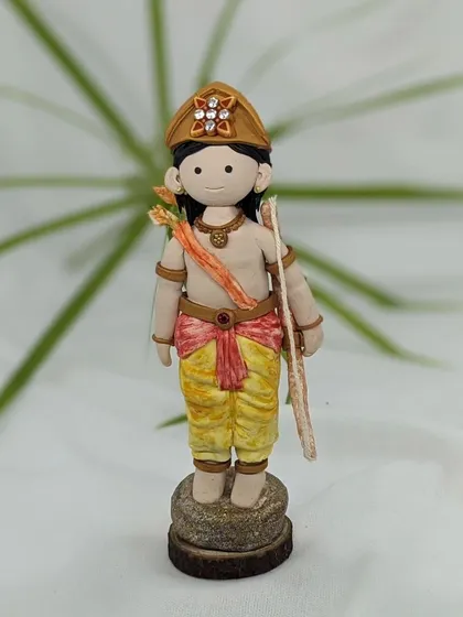 My humble attempt to create Maryada Purushottam, Lord Ram. This hand-sculpted figurine is made with reverence, capturing his calm and righteous presence. Jai Shri Ram!