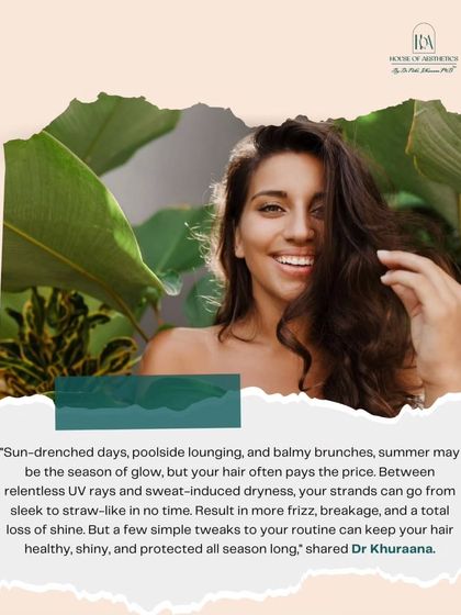 I was happy to be featured on Her Zindagi, sharing my dermatologist-approved tips for protecting hair from summer damage caused by UV rays and sweat.