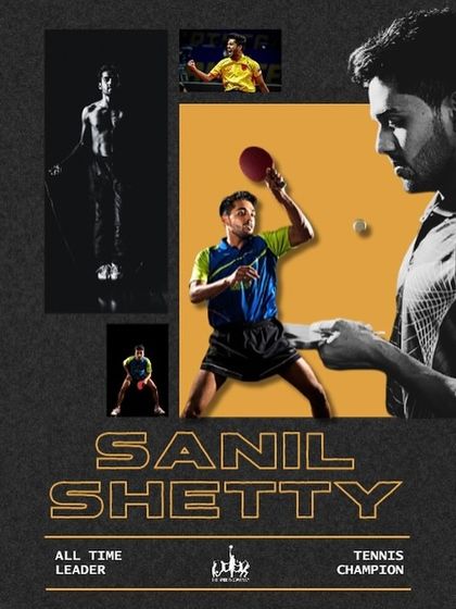 Celebrating our champions. A birthday graphic for table tennis star Sanil Shetty, an all-time leader and a valued member of our athlete family.
