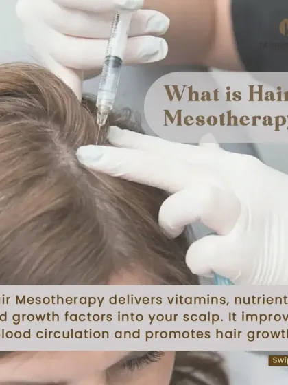 Hair mesotherapy is a targeted treatment where I deliver a specialized cocktail of vitamins, nutrients, and growth factors directly to the scalp's mesoderm. This technique nourishes the hair follicles, improves local blood circulation, and is highly effective for enhancing hair density and vitality.