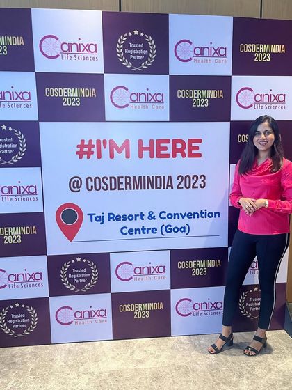 Here I am at Cosdermindia 2023 in Goa. This conference focuses on cosmetic dermatology, allowing me to refine my skills in aesthetic procedures.