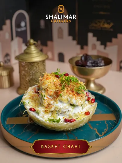 A modern twist on a classic street food. Our Basket Chaat is a crispy edible bowl filled with a delicious mix of potatoes, chickpeas, yogurt, and chutneys.