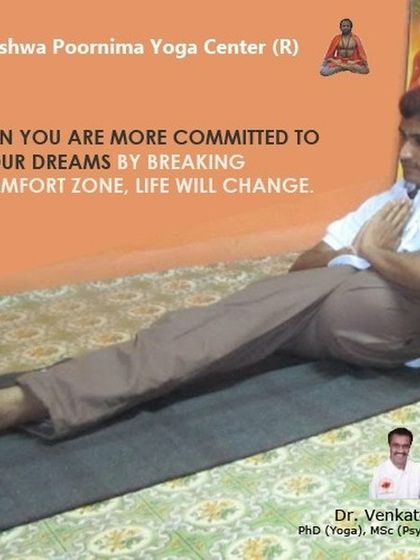 "Only when you are more committed to your dreams by breaking your comfort zone, life will change." This advanced posture demonstrates the result of commitment and discipline. Regular yoga practice builds not just physical fitness, but also the mental strength to achieve your goals.