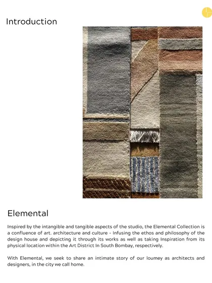 An introduction to the 'Elemental' collection, explaining how we sought to share an intimate story of our journey as architects in the city we call home.