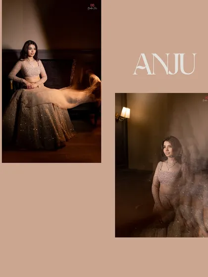 Artistic portraits of the bride on her engagement day, using motion blur to create a dreamy and ethereal effect that highlights her stunning gown.