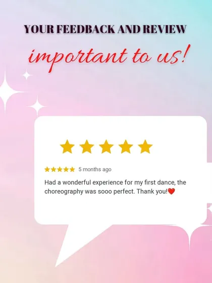 "The choreography was sooo perfect." This is what I strive for with every performance, especially a client's first dance.
