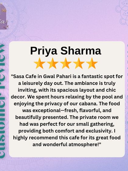 I'm thrilled you had a fantastic leisurely day out, Priya. It's great to hear that you enjoyed the food, the pool, and the exclusivity of our private room for your gathering.