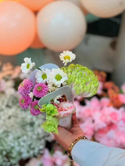 A repeat of the lovely hand-held bouquet, a testament to the fresh and beautiful flowers I use.