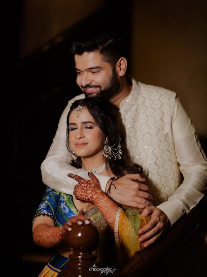 A quiet, loving portrait of the couple before the Haldi madness began.