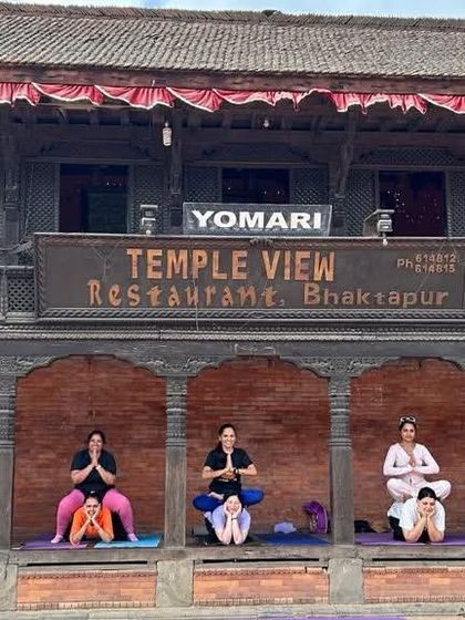 A glimpse from our yoga retreat in Nepal. Practicing acro yoga with a temple view was a heavenly experience, sharing good energy with the world.