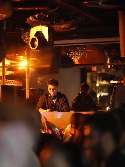 "Grind On." A simple message that sums up my work ethic. A candid shot from a club gig.