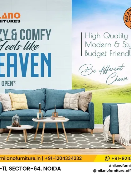 We believe home furniture should be both comfortable and stylish. This cozy blue sofa, part of our modern living room collection, features high-density foam and durable fabric upholstery, making it a perfect centerpiece for family life and relaxation.