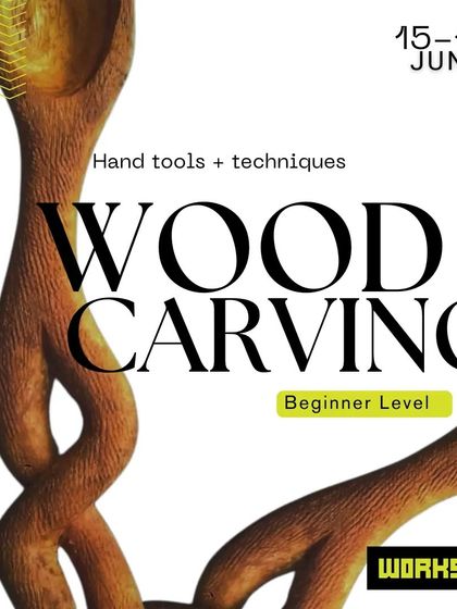 Another look at our June schedule, highlighting the beginner-level wood carving workshop.