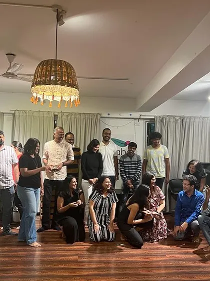 More glimpses from my sessions for adults. It's a joy to undo the misconception that stories are only for children and to share the timeless wisdom of folktales with a mature audience.