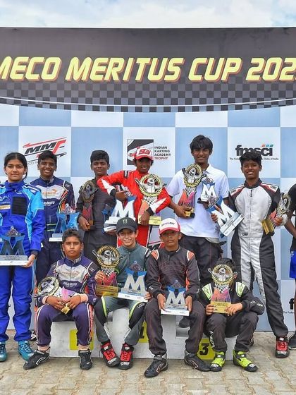The entire group of winners from the Meco Meritus Cup 2023, with our driver Rishik celebrating his first remarkable podium finish among his peers.