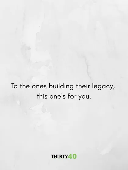 To the ones building their legacy, this one's for you. We see you and we are rooting for you.