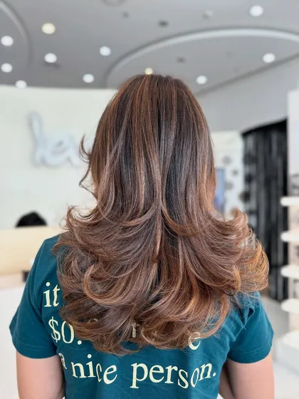 Glossy, rich, and stunning. This photo shows that brown is the new vibe, with beautiful layers and a healthy shine.