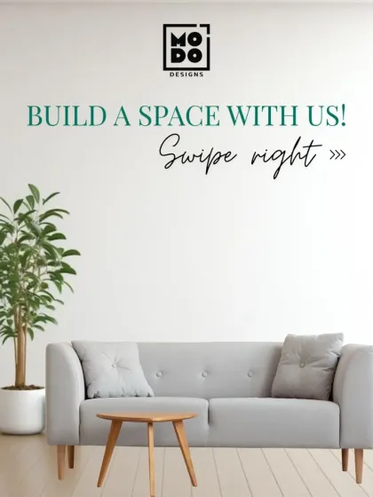 Build a space with us. This series of images visually represents how small, intentional changes can have a great impact, turning a blank space into something beautiful.