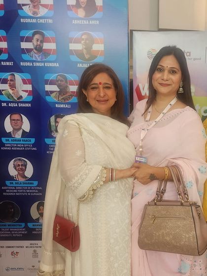 Our director with another esteemed guest at the conclave. We are honored to be part of such important conversations.