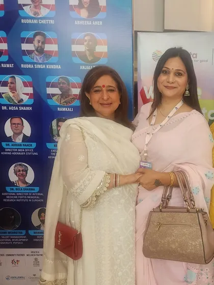 Our director with another esteemed guest at the conclave. We are honored to be part of such important conversations.