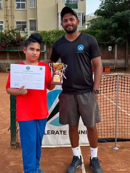 The winner of our U10 singles event at the academy tournament. Fostering a love for competition at a young age is key.