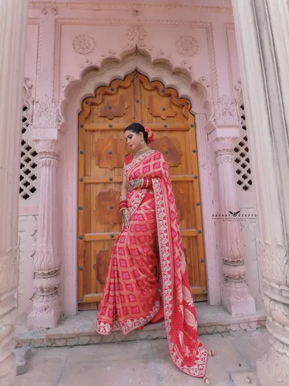 A poised and elegant full-length portrait.