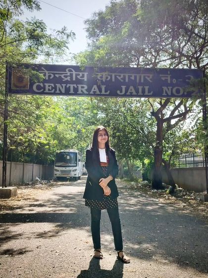 Standing at the entrance of Central Jail No. 3 within the Tihar complex. A day spent here is a powerful reminder of the importance of legal rights for every single person, including the accused.