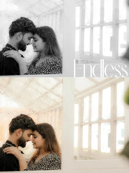 An intimate portrait of a couple inside our 'Glass House'. The bright, natural light from the windows creates a soft and romantic effect, perfect for capturing tender moments.
