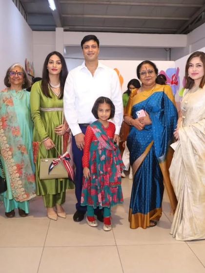 Guests and school management pose together during the 'Antaragni' celebrations. Our annual events are a wonderful opportunity for our entire school community, including parents and special guests, to come together and celebrate our students' achievements.