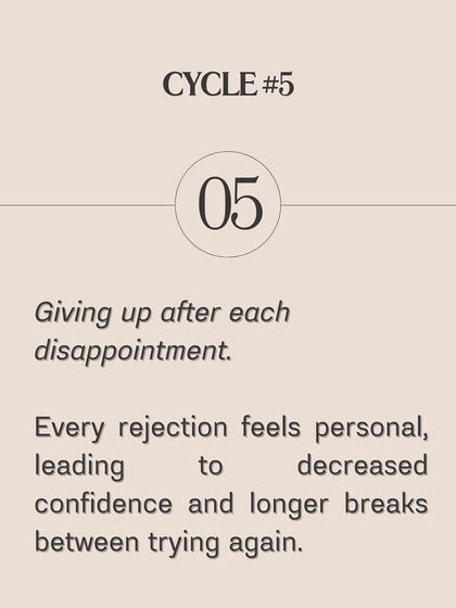 **These five dating cycles are keeping you single.** Are you saying yes to everyone out of desperation? Choosing based on superficial qualities? Ignoring red flags due to family pressure? Getting attached too quickly? Or giving up after every disappointment? Recognizing your cycle is the first step to breaking it.