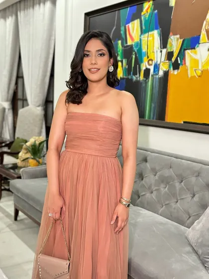 Birthday ready. Nandini looked gorgeous for her celebration with a classic soft glam look, featuring a subtle smokey eye and beautiful wavy hair.