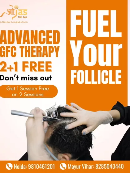 Fuel your follicles with our advanced GFC therapy. This treatment delivers growth factors directly to the scalp to activate dormant follicles and promote the growth of thicker, stronger hair.