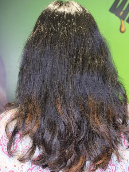 Another "before" angle, highlighting the need for color correction and styling.