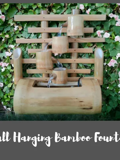 This wall-hanging bamboo fountain is a unique piece of decor that saves space while adding immense tranquility. It turns any plain wall into a stunning focal point of peace and natural beauty.