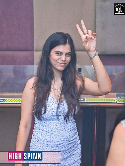 Peace and good vibes from a happy partygoer at Loft38.