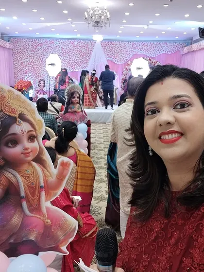 Hosting a Radha and Krishna themed baby shower was a delight. The decor, including these cute cutouts, added a special touch to the celebration, which was filled with games and dancing.