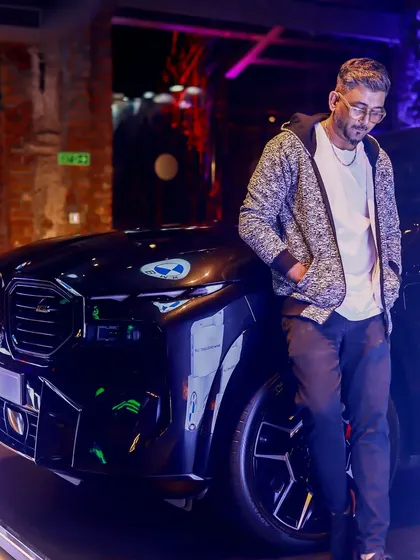 Posing with the incredible BMW XM SUV. It was a pleasure to be the official DJ for the exclusive showcase event in Mumbai.