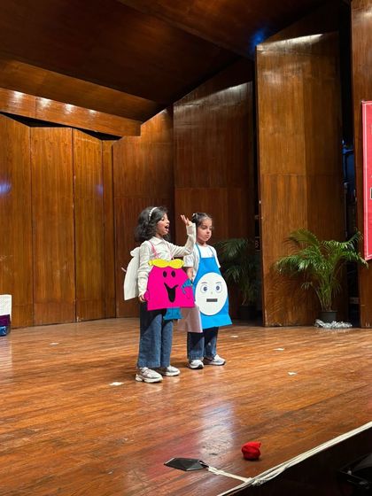 Expressing emotions through character and props is a key part of our drama curriculum.