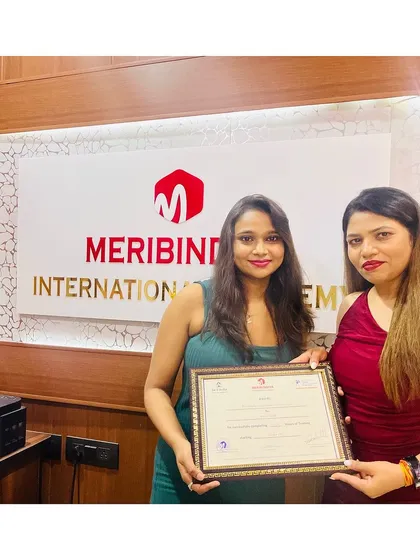 A proud moment as another talented student receives her professional certification. Her professional journey is just beginning.