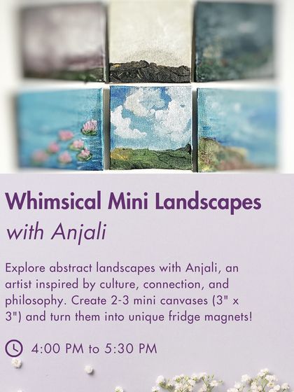 Another Women's Day special: "Whimsical Mini Landscapes," where participants created tiny canvases to turn into unique fridge magnets.