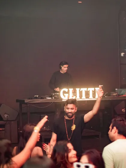 Bringing the energy to the dance floor at Glitte.