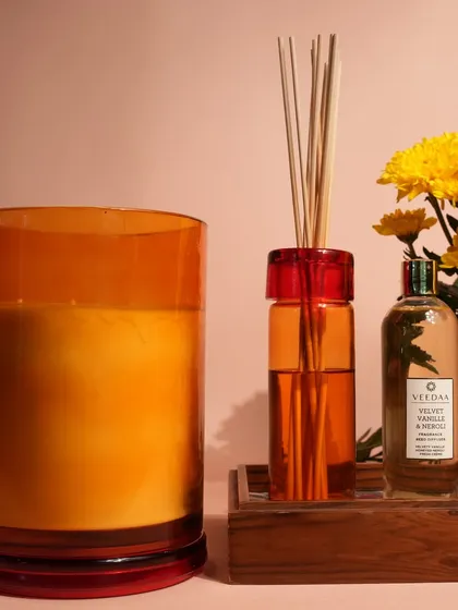 A curated selection from our extensive product portfolio, showcasing the diverse range of fragrances, colors, and designs we offer. Each image highlights the beauty and versatility of our candles, diffusers, and gift sets.