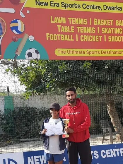 Images showcasing Mehr Muralidass, a young prodigy consistently reaching finals in U16 and U14 All India tournaments, demonstrating her potential from a very young age.