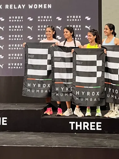 Celebrating a podium finish with my Hyrox women's relay team. Success is earned through consistent effort and teamwork. This is the result of building in silence and letting the results speak for themselves.