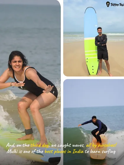 By the third day, our trippers were catching waves all by themselves! The feeling of riding your first wave is something you'll never forget.