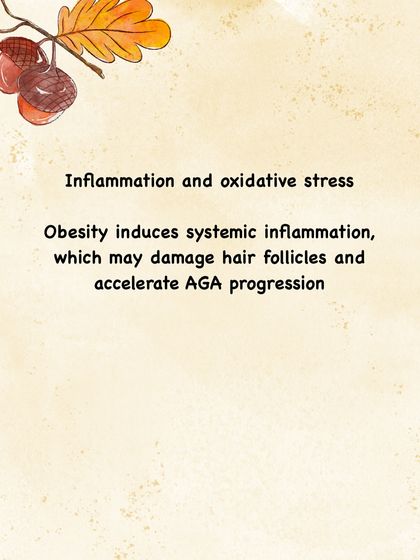 Obesity creates a state of low-grade, systemic inflammation in the body. This chronic inflammation can damage hair follicles and accelerate the progression of pattern hair loss.